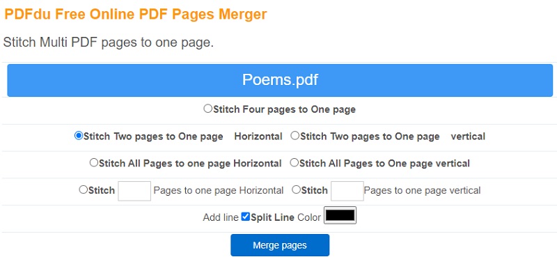pdfdu free online pdf pages merger