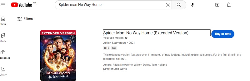 watch spider man no way home with youtube