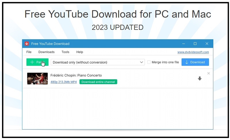 free youtube download interface
