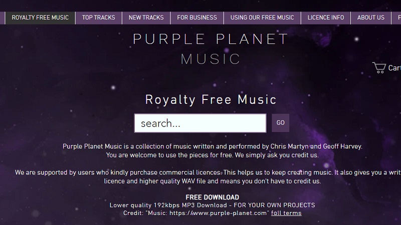 purple planet main interface