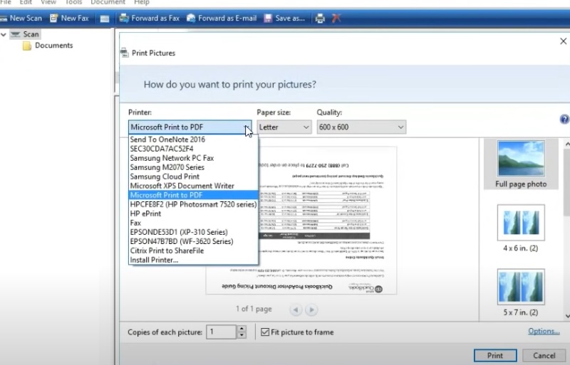 select pdf format, hit print, and save the pdf file