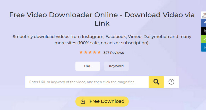 free video downloader online interface