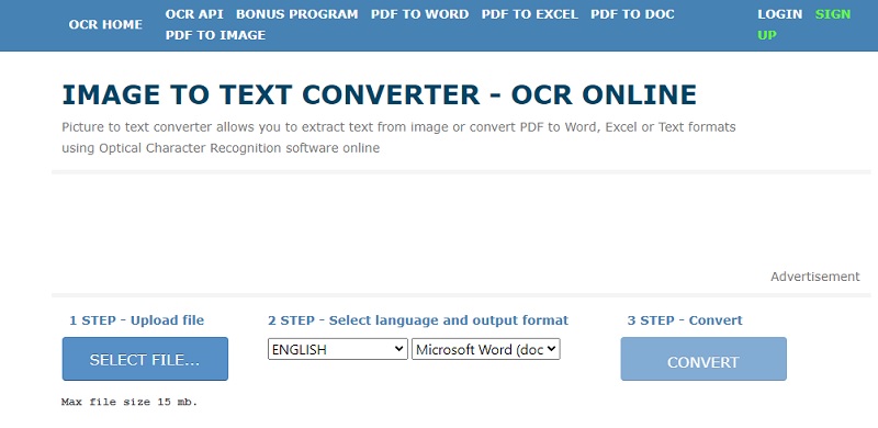 convert ocr image to text using ocr home online