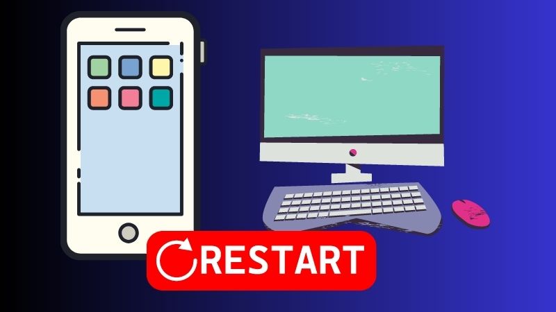 restart both iphone and computer