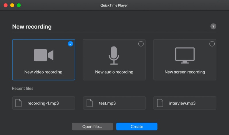 quicktime player interface