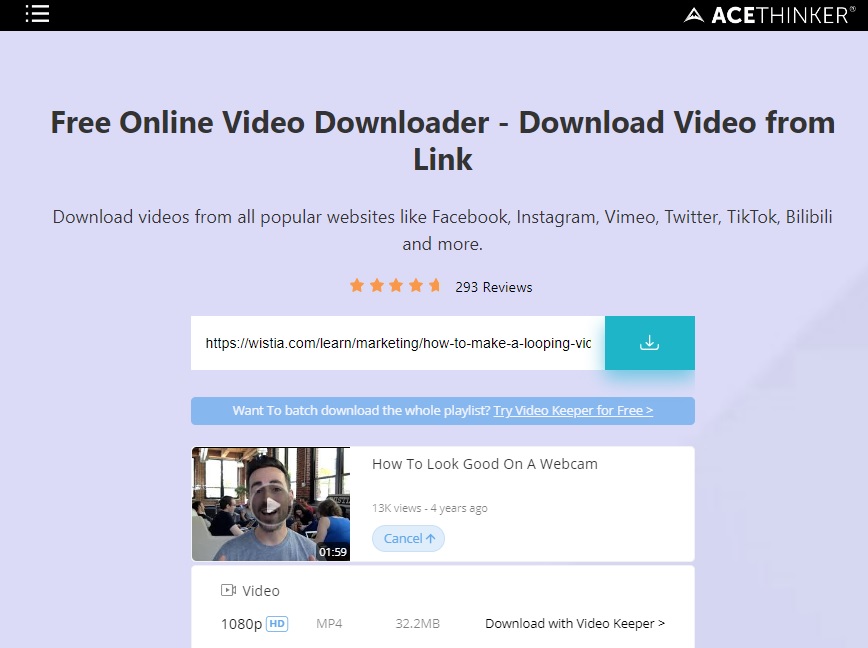 download wistia acethinker free online video downloader