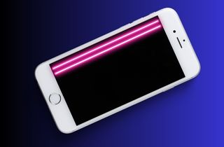 pink line on iphone screen