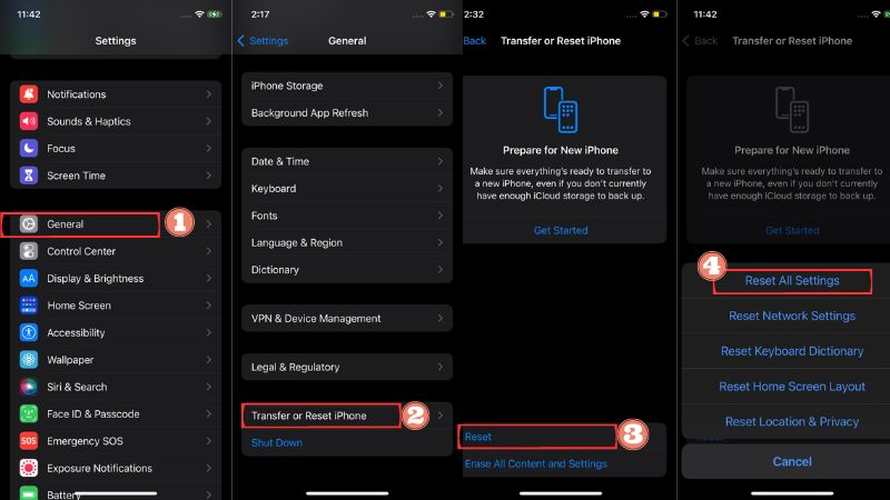 go to settings and click the reset all settings
