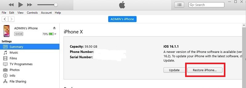 launch the itunes and connect your iphone