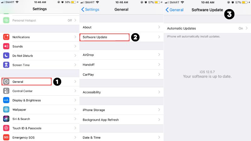 go to settings and click software update