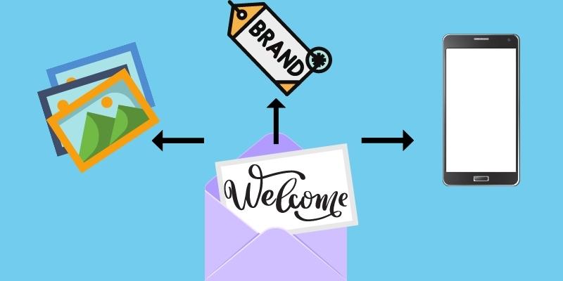 welcome message visitors visual elements displayed image