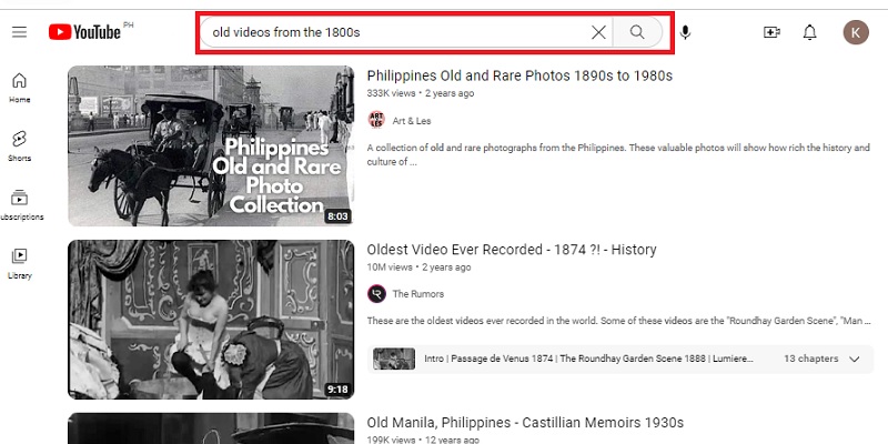 how to access old youtubes search filters
