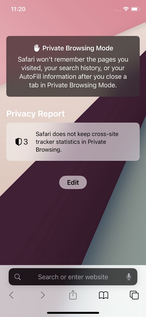 use the private browser