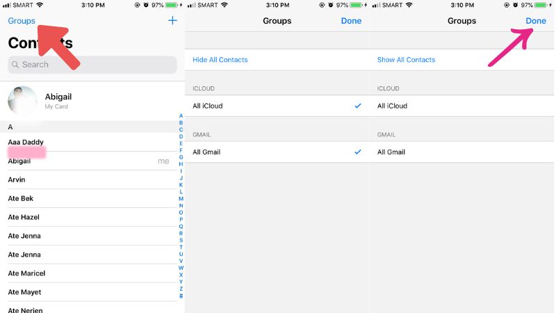go to contacts app and change the group settings
