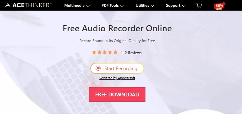 online audio recorder interface
