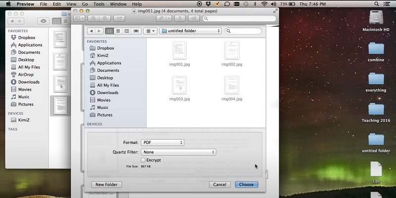 preview interface on mac