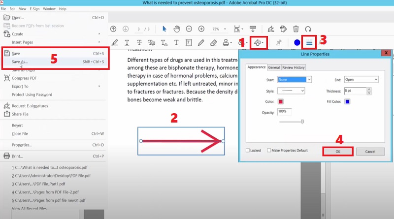 add shapes, modify settings, hit file and save pdf