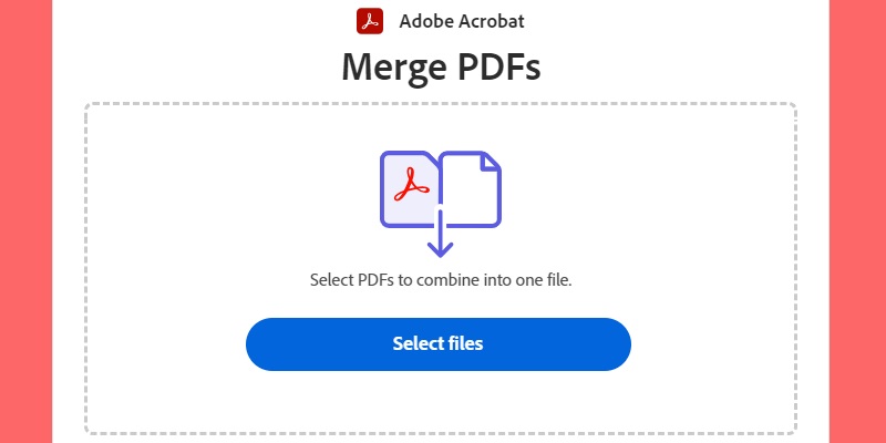 adobe acrobat merge pdfs interface