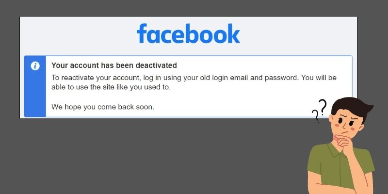cant log into facebook deactivated account
