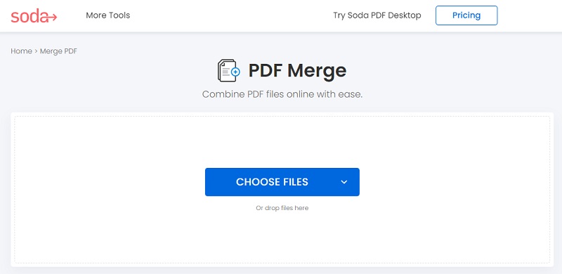 merge pdf file using pdfsoda