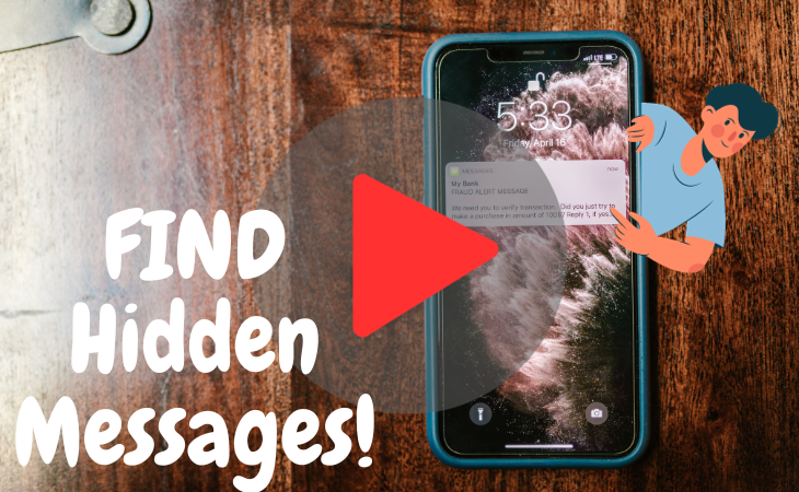 find hidden message on iOS mobiles