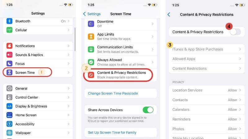 go to screen time on settings and disable content & privacy restrictions