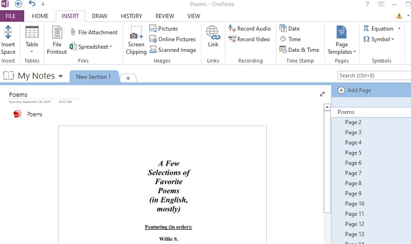 open pdf in onenote and review it