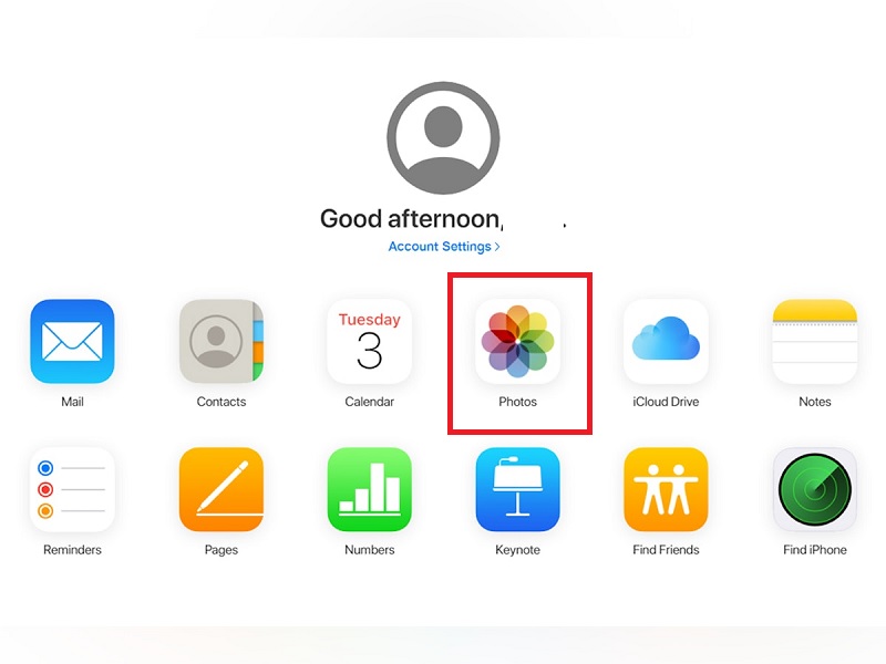 access icloud, and download the photos you want to restore