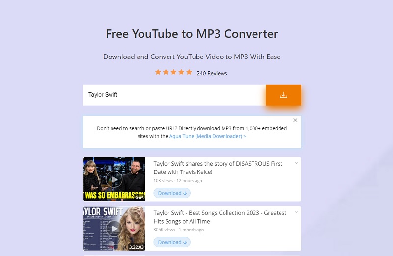 free youtube to mp3 main interface