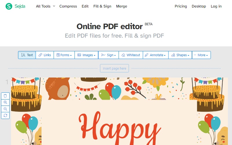 sejda online pdf editor