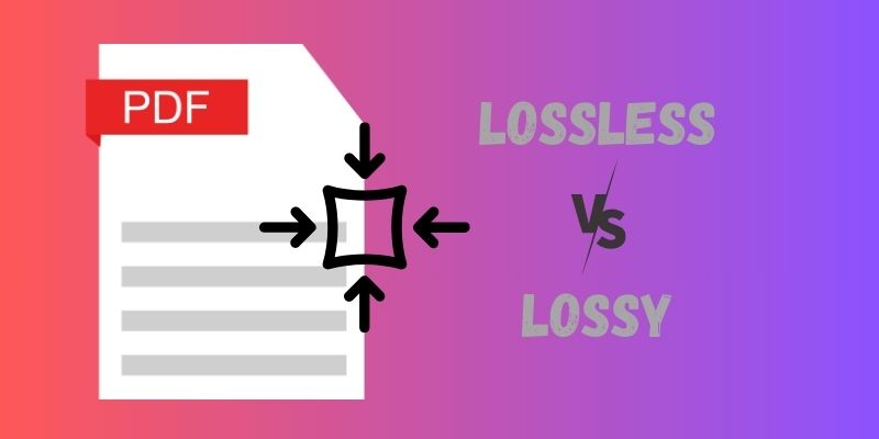 difference between lossless and lossy compression for pdfs