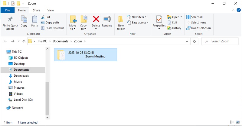 saved recordings folder