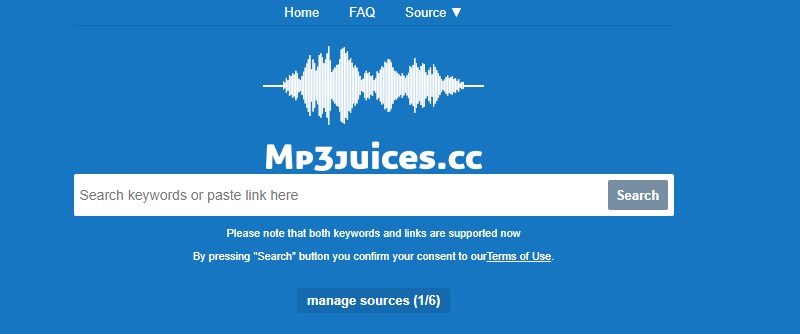mp3juices main interface