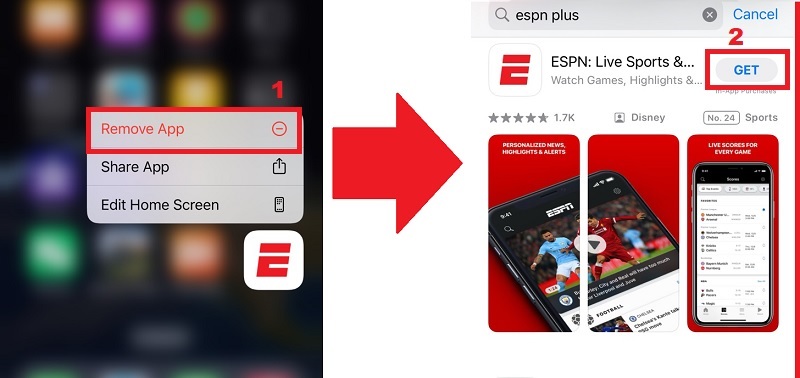 reinstall espn