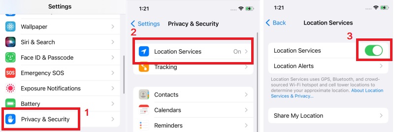 check if location service is turned on
