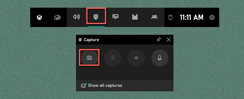 Windows-Gamebar-Schnittstelle