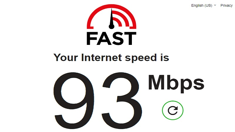 check internet connection on fast