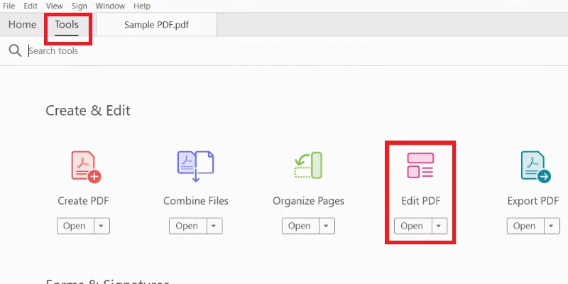 add image to pdf adobe acrobat access the edit pdf tool.