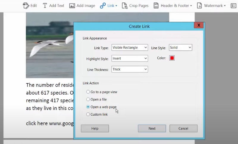 edit pdf in adobe reader add hyperlinks within a pdf.