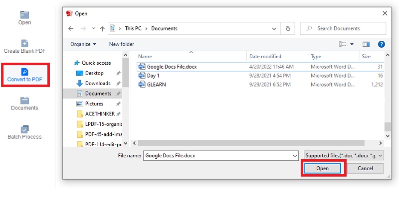 google docs to pdf acepdf open your google docs file.