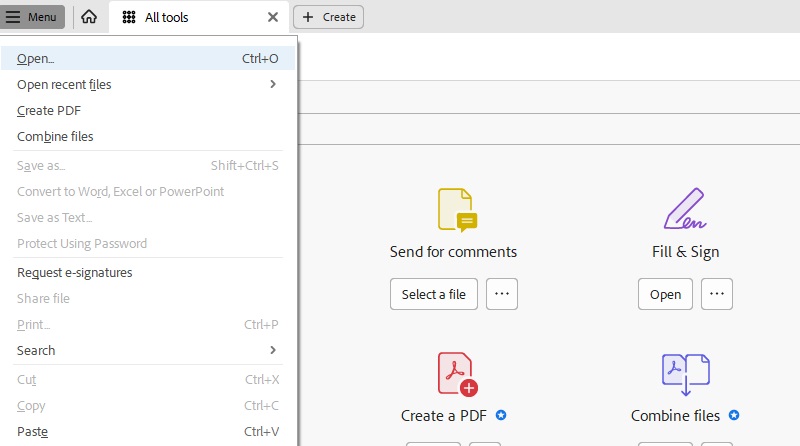 organize pdf adobe acrobat open the pdf file in adobe.