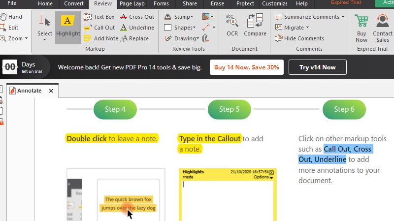 organize pdf adobe nitro pro add annotation to the pdf file.