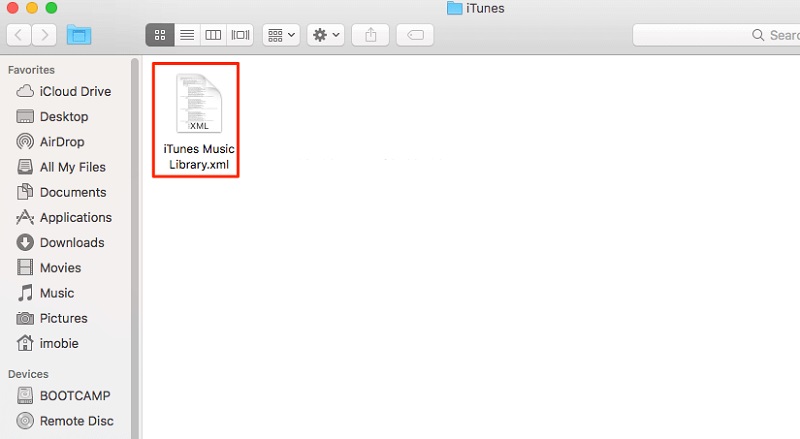 navigate the xml file on the itunes folder on your files