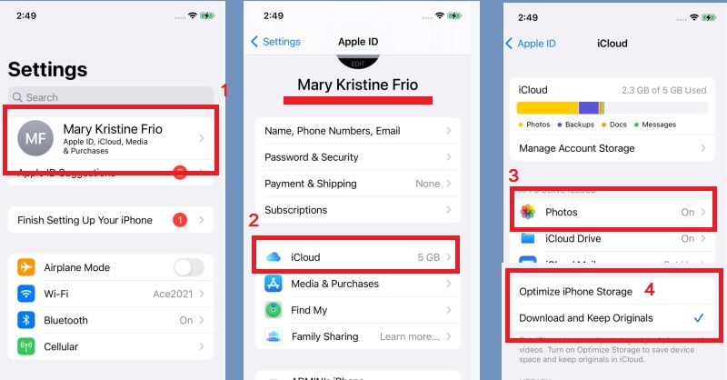 go to icloud photos on settings and turn off optimized iphone storage