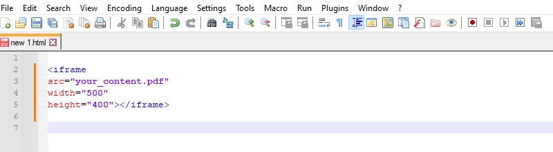 iframe src code example