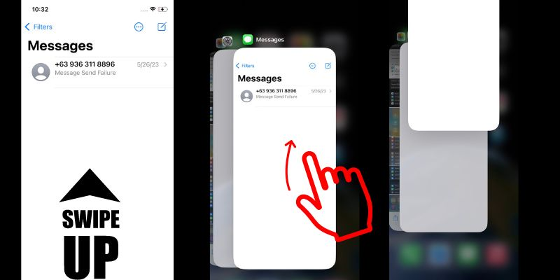 close and reopen the message app