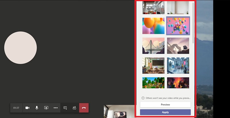 choose from the default options