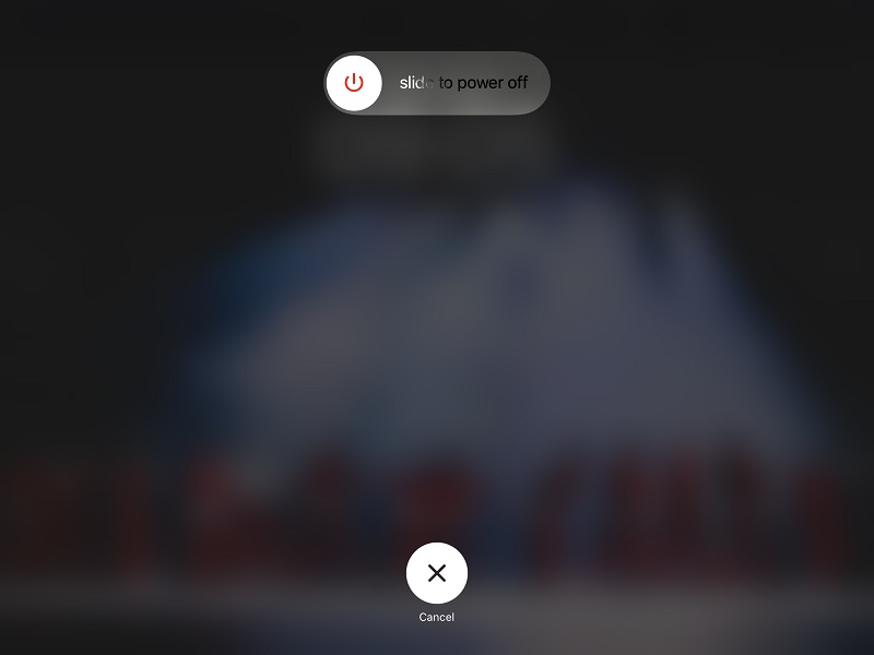 slide to power off ipad screen