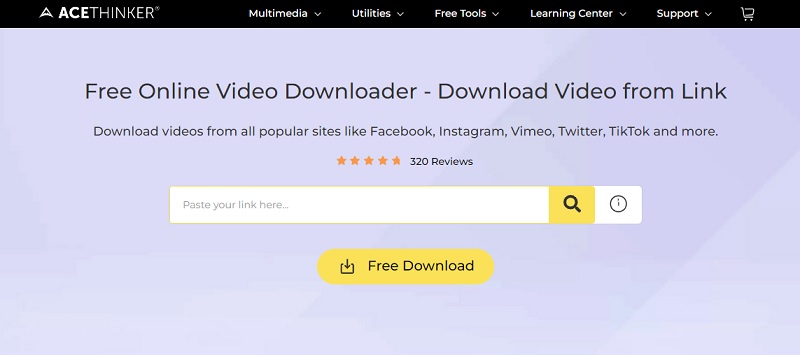 free online video downloader main interface