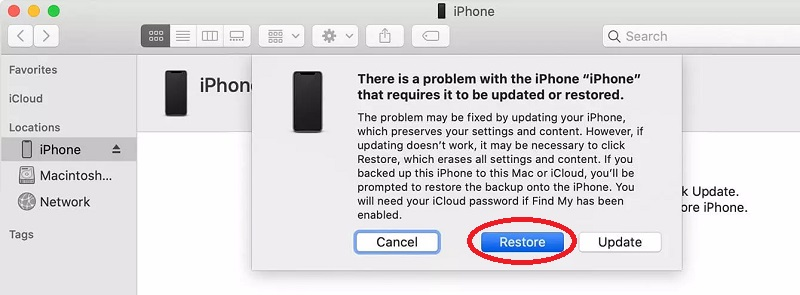open itunes and put iphone into recovery mode